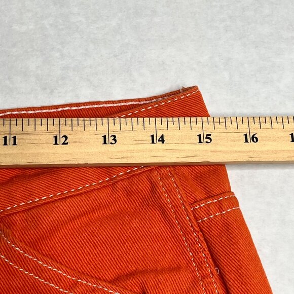 Monkey Ride Jeans womens Orange Denim Dad Jeans Shorts Size Medium - Picture 5 of 7